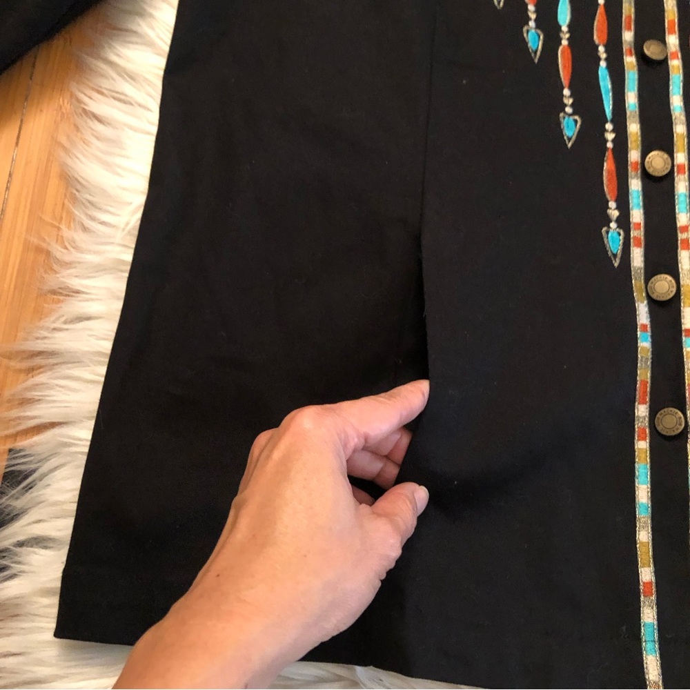 Vintage Bob Mackie Wearable Art Embroidered Dream Catcher Women Jacket, size L - Picture 6 of 12